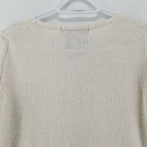 Penmans Sweater Women's Medium White Cable knit Soft V-Neck Long Sleeve Winter - Picture 7 of 8